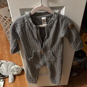 Carter's Gray Quilted Footie
